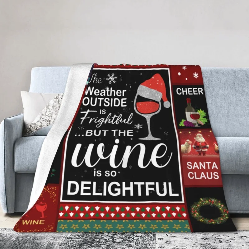 

29/1000 Real-Time Translation Translation Christmas Carpet Throwing Adult Children's Gift Blanket Wine Soft Flannel Blanket Bed