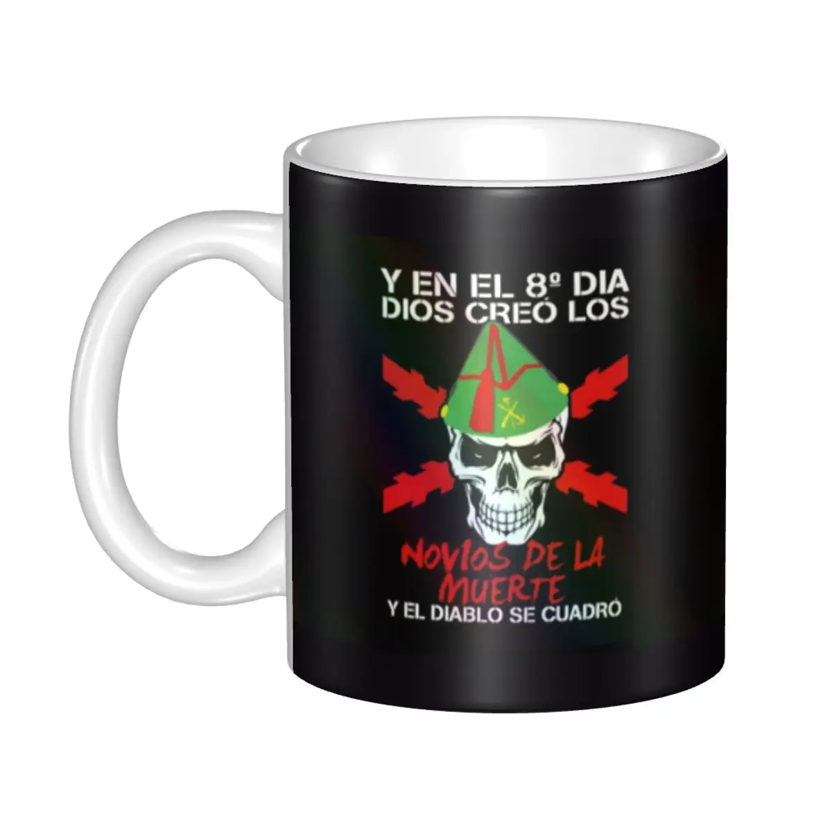 

Customized Spanish Legion Coffee Mug DIY Spain Coat of Arms Ceramic Tea Milk Cup