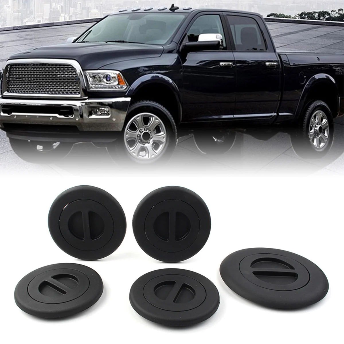 Trucks Towing Prep Group Bed Plug Cover Kit, Fits for Dodge Ram 2500 3500 Pickups 14-19, 68225506AA, Trailer Tow