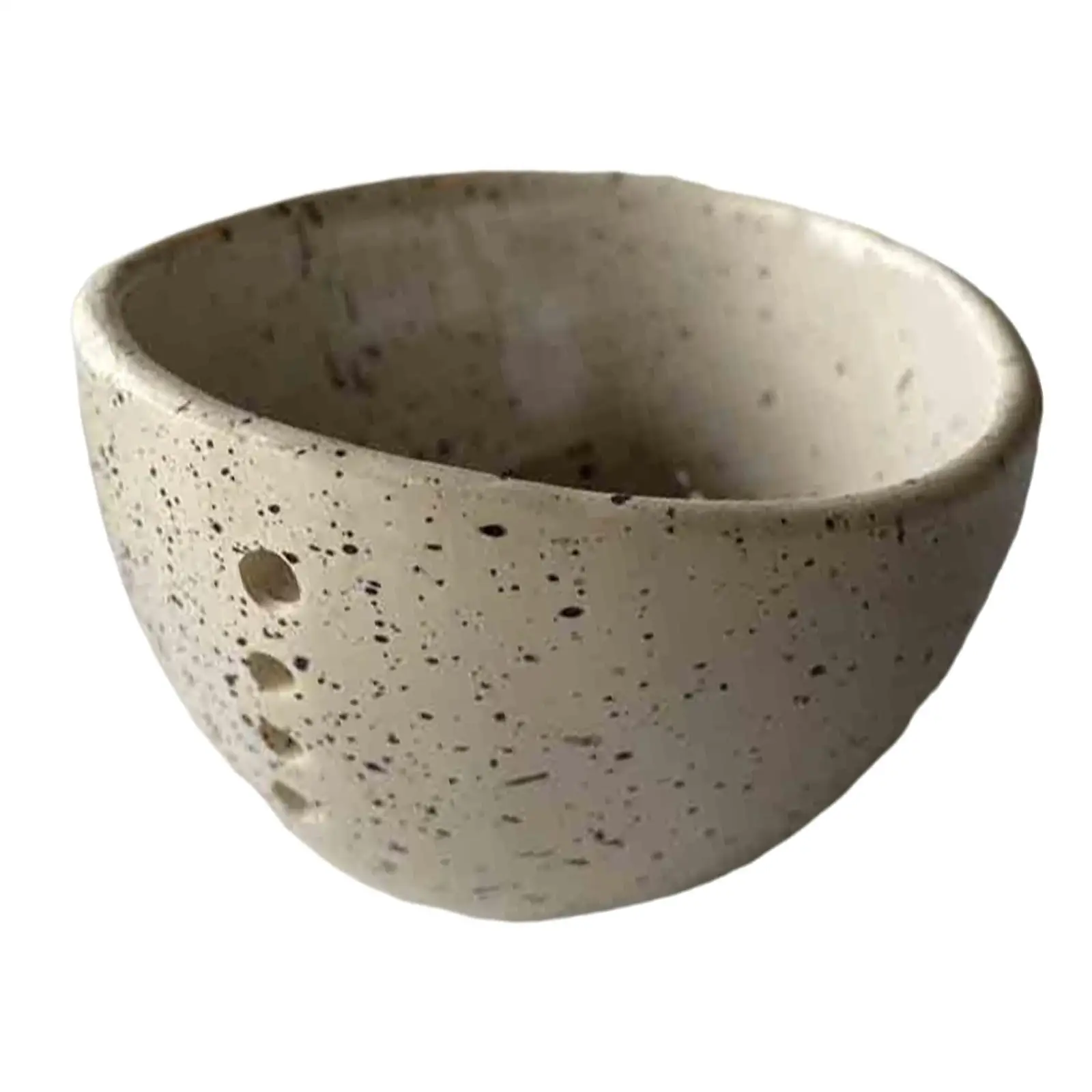 Herb Leaf Stripper Bowl Creative Ceramic Plant Bowl Look Four Size Holes Lightweight Gadget for Daily Cooking