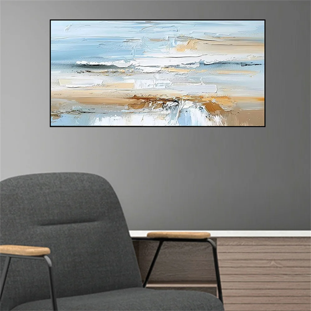 

Abstract Mountain Landscape Illuminated By Golden Sun Oil Painting On Canvas Big Wall Art Paintings Decor Living Room Home Porch