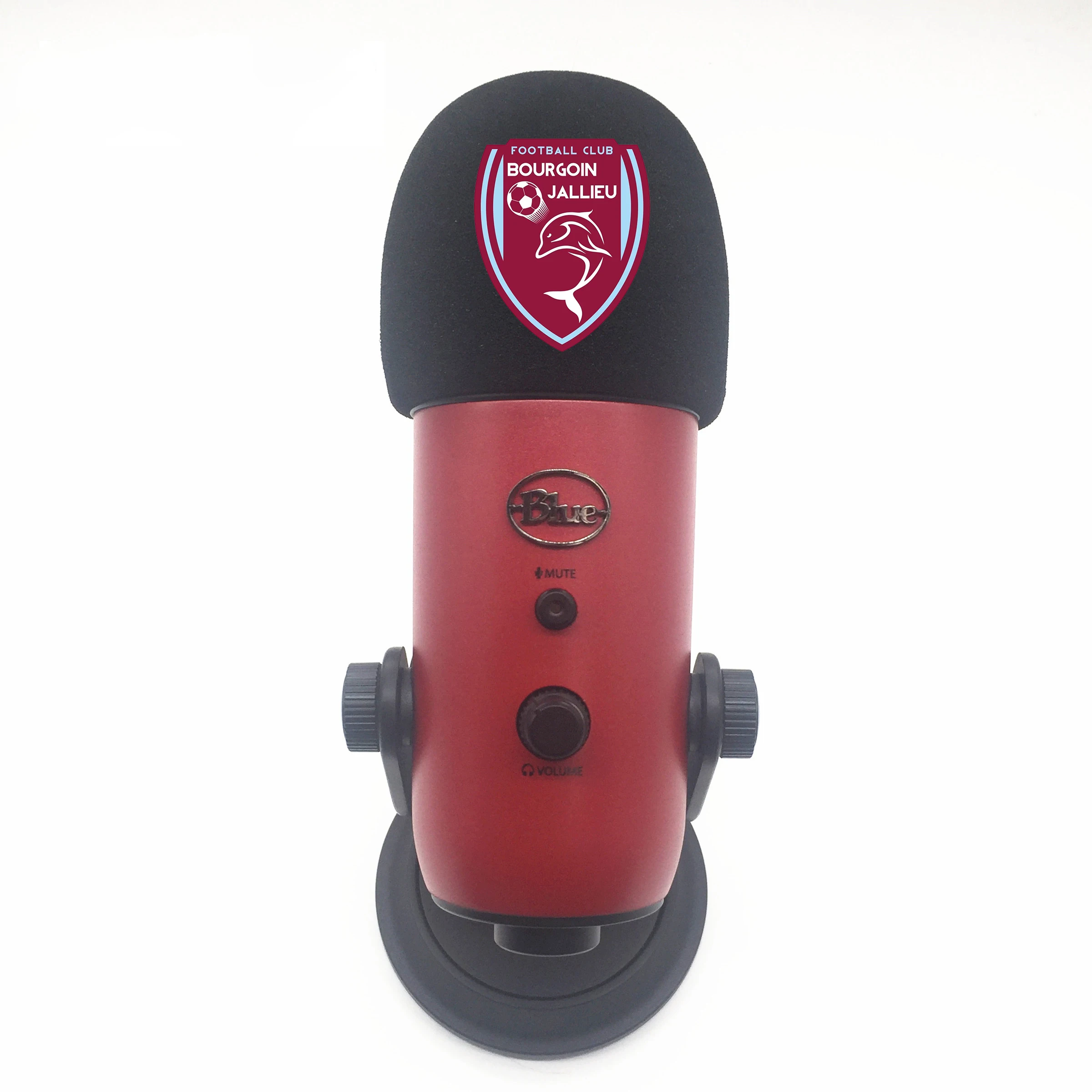 تخصيص شعار الميت القط رغوة ميكروفون الزجاج الأمامي بوب تصفية ميك الإسفنج الزجاج الأمامي ل الأزرق يتي برو الأزرق السرعوف