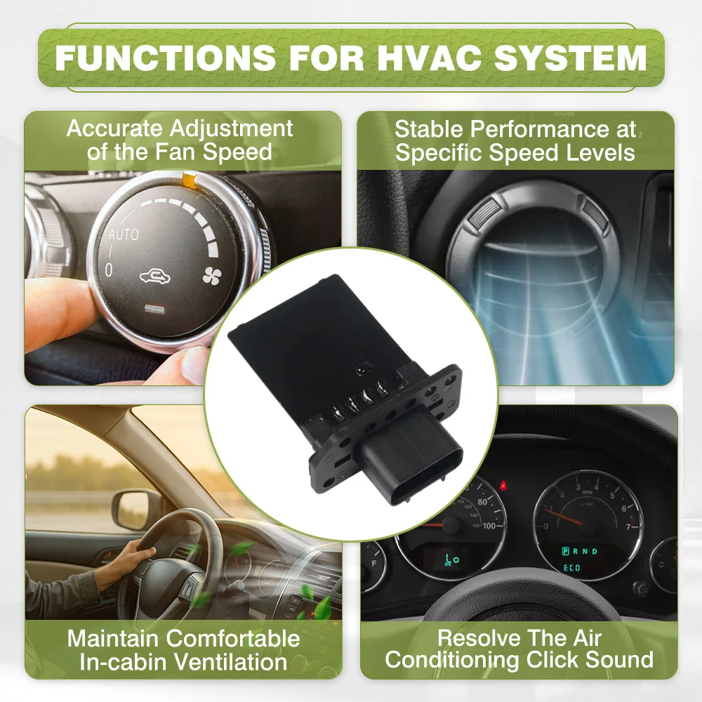 

4-контактный резистор двигателя вентилятора отопителя HVAC для Ford Crown Victoria Mercury Grand Marquis 2016-2011 4W7Z19A706A, 973553