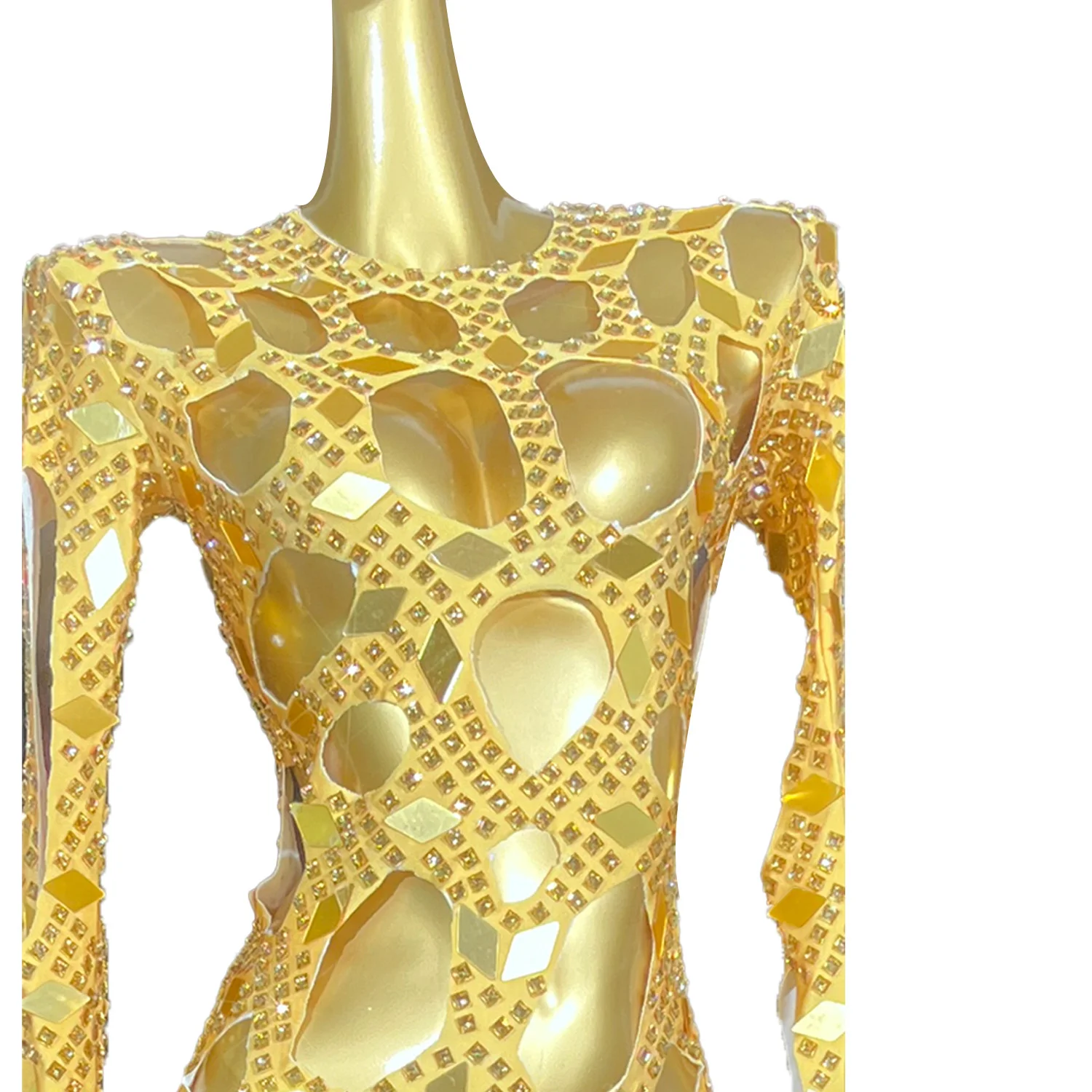 

Sexy Enchant Hollow Out Rhinestones Long Dress Birthday Prom Shining Sequins Dinner Celebrate Gowns Lady Princess Dress Dongdong