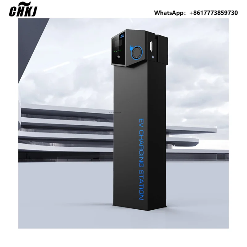 

CHKJ 44kw EVSE Public Ev Charger Electric Vehicle 2*22KW Floor Mounted Charging Station with Touch Screen