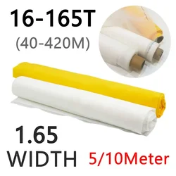 White 5/10 Meters 40-420M Polyester Silk Screen Printing Mesh 160cm Width 16T/32T/39T/47T/53T/62T/80T/100T/120T/140T/150T/165T