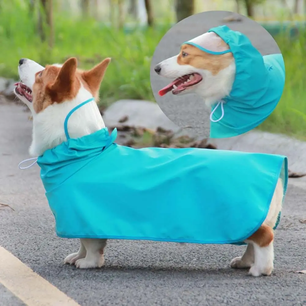 

PU Fashion Puppy Hoody For Small Medium Large Dogs Waterproof Pet Rain Jacket Dog Raincoat Pet Supplies Dog Clothes