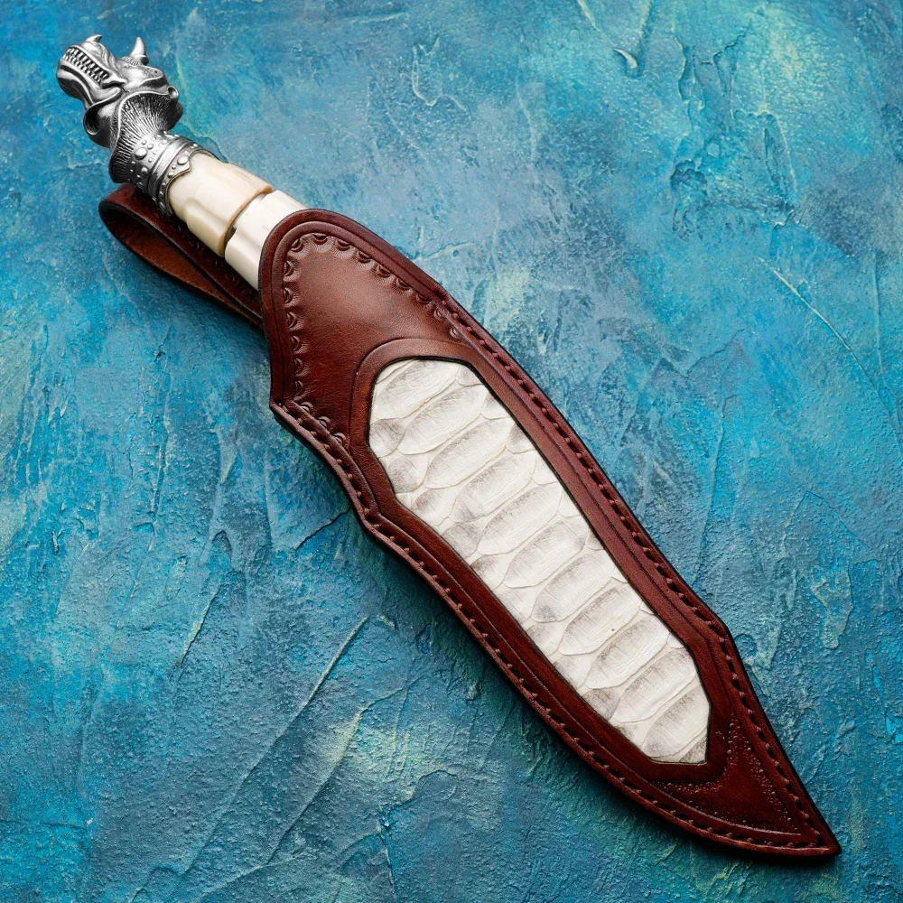 Regalo para hombres HUANGFU: cuchillo para exteriores de acero Uzi de alta calidad HUANGFU para supervivencia, caza y rescate en el desierto