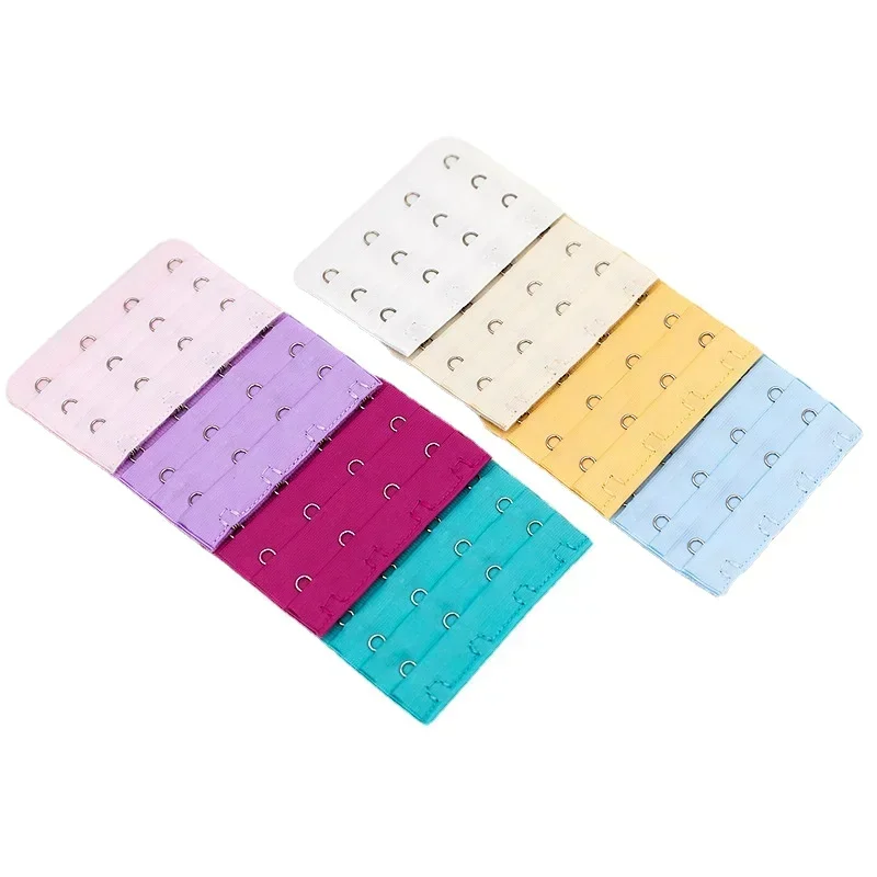 100sets/Lot 3x4 7.5cm Bra Extension Back Button Buckle Hook Eye Body Shaping Fitness Underwear Tailor Sewing Accessory