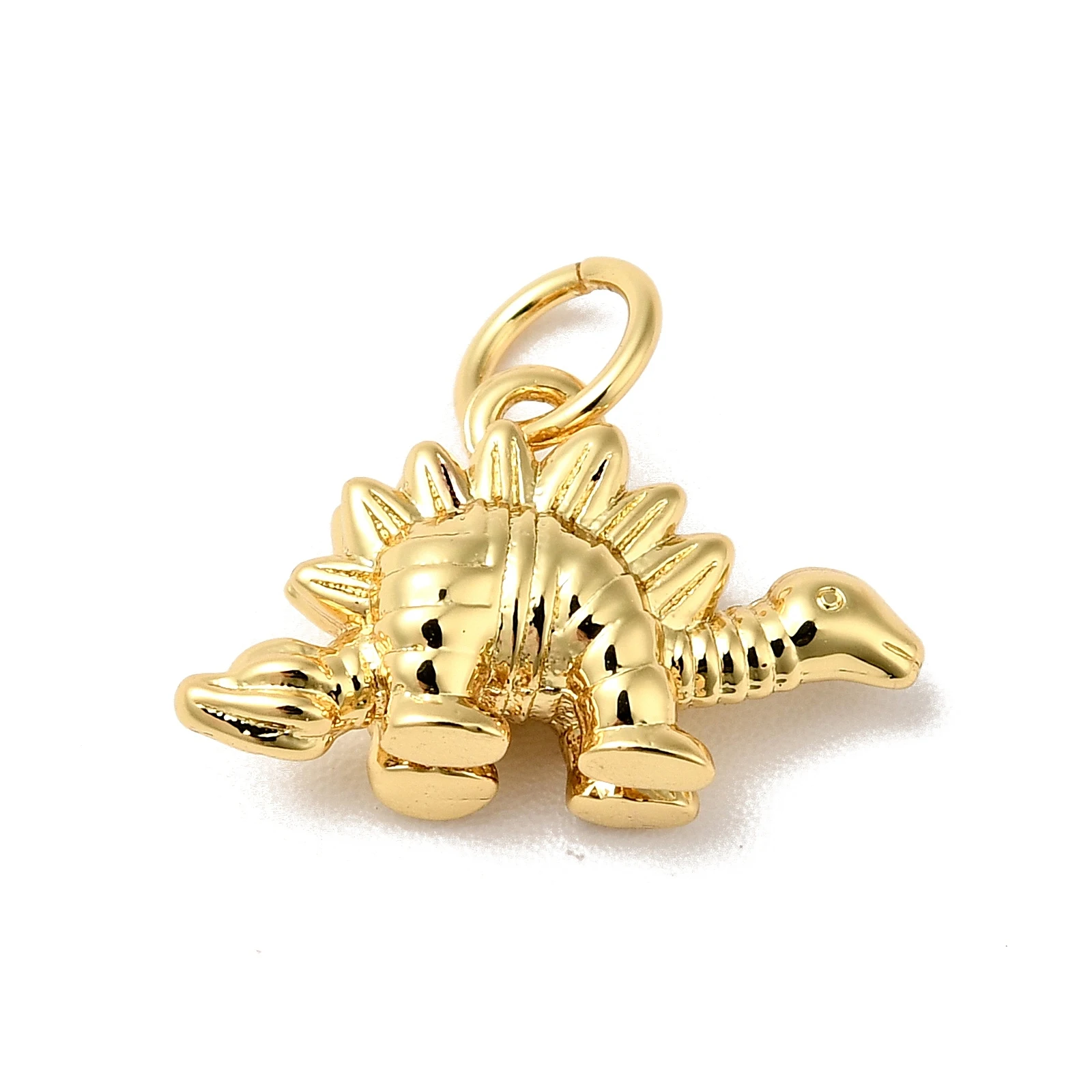 Breloques dinosaures en laiton, 20 pièces, pendentifs animaux, plaqué or véritable 18 carats, pour collier, Bracelet, fabrication de bijoux, fournitures cadeaux