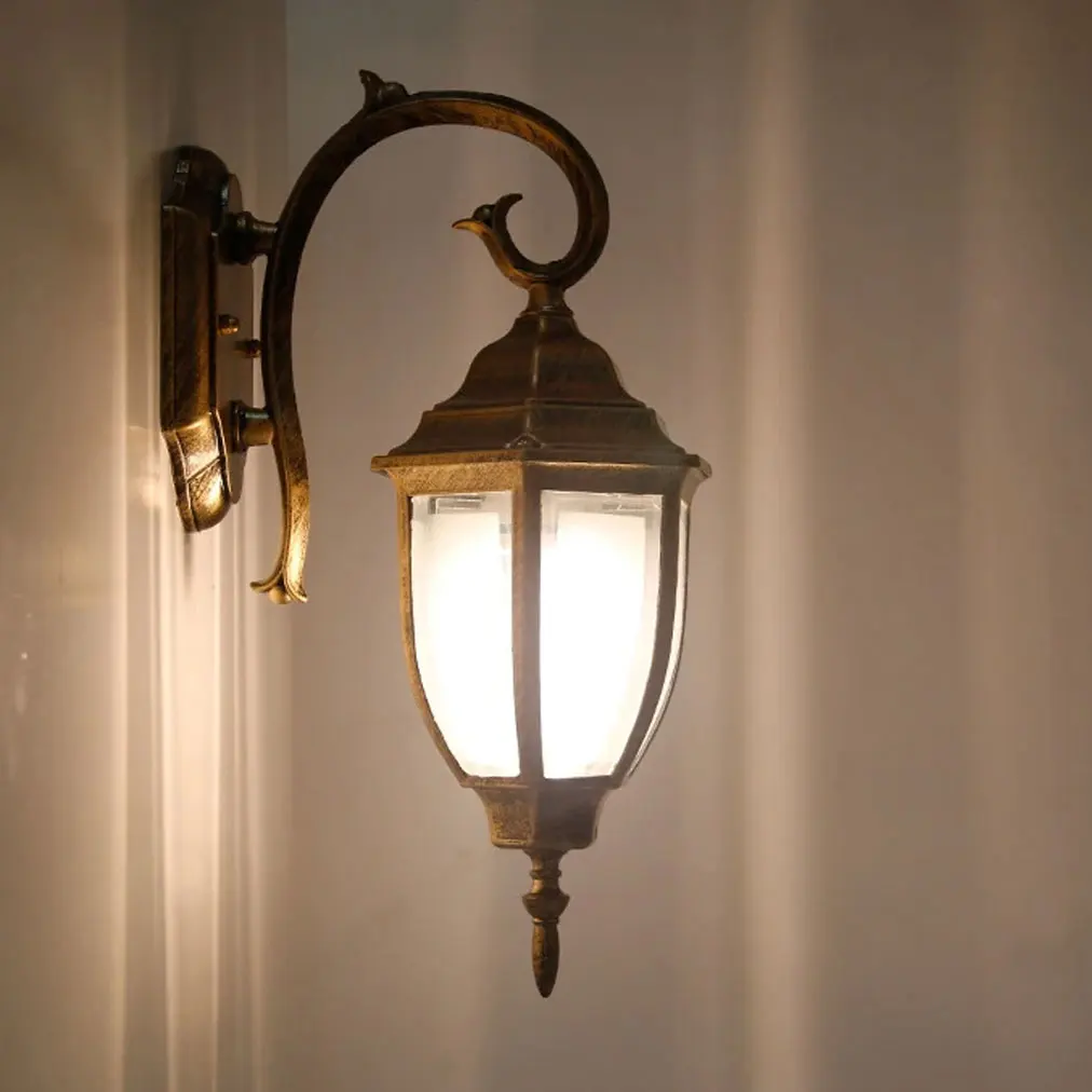 European Retro E27 Wall Lamp for Balcony Aisle Wall Lamp Exterior Outdoor Decoration Entrance Lighting Waterproof