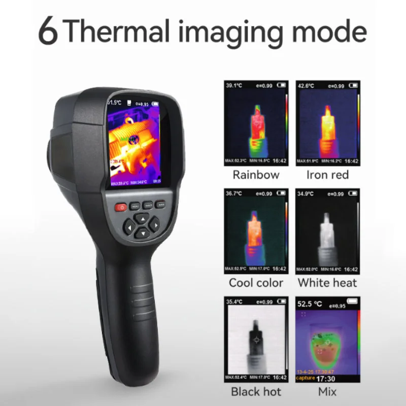 HT-18 Plus 2025 Thermal Imaging Camera Handheld Infrared Imager 256*192 Resolution For Water Pipe Leak Detection Plastic OEM
