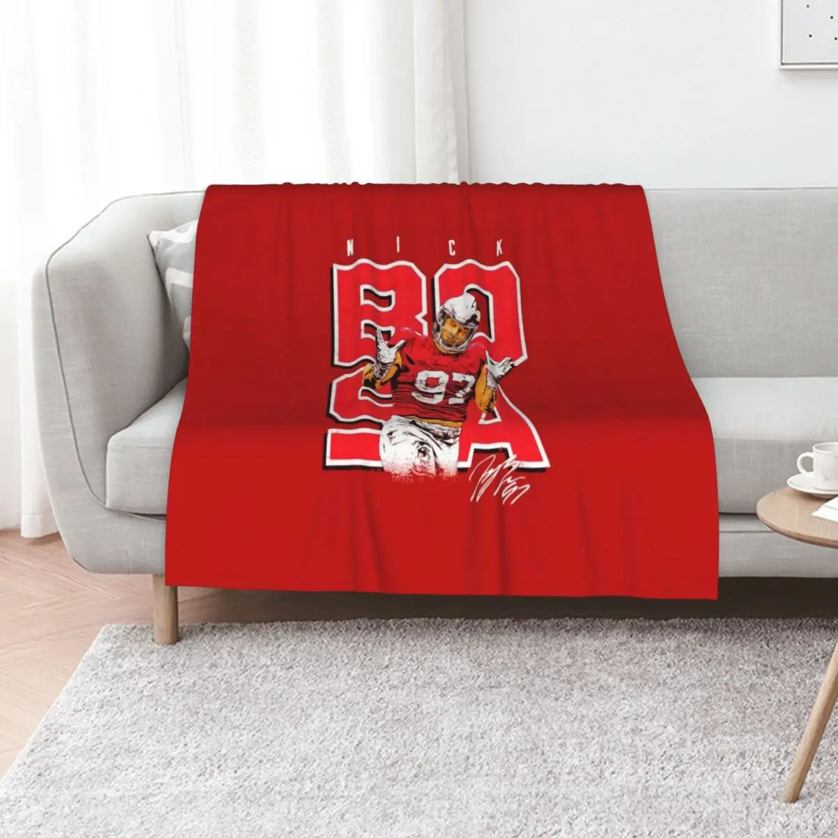 

Nick Bosa Throw Blanket decorative Decorative Throw blankets ands christmas decoration Blankets