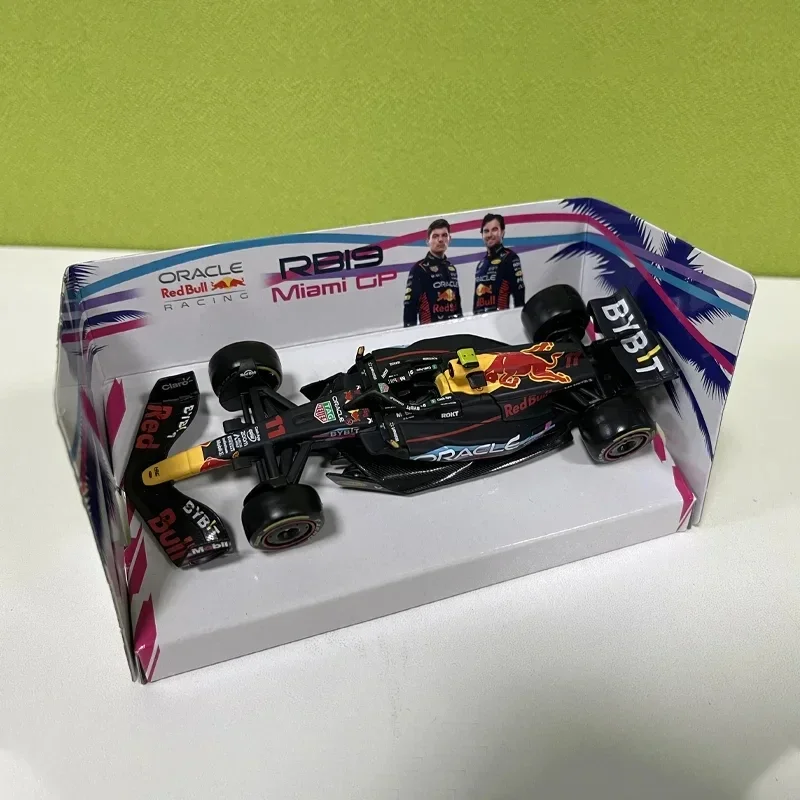 Baru Bburago 1:43 F1 Red Bull RB19 2023 versi Miami F1 #1 Max Verstappen #11 Sergio Stella edisi balap hadiah Model Die-cast