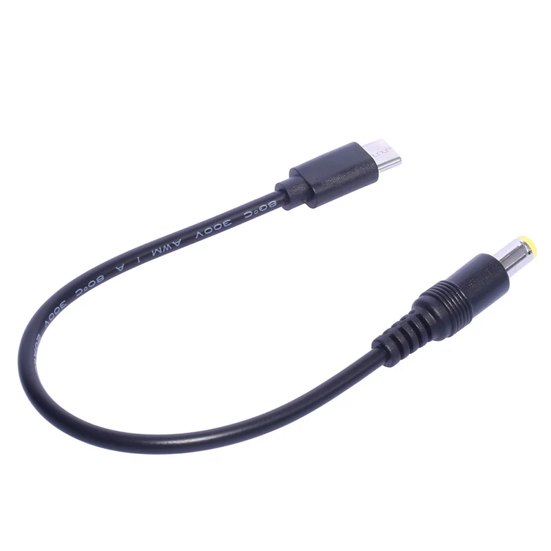 5V 3A 15W USB Type C Male to DC 5.5X2.5mm 5.5x2.1mm Male Power Jack Extension Charge Cable Charging Adapter for camera Router M2
