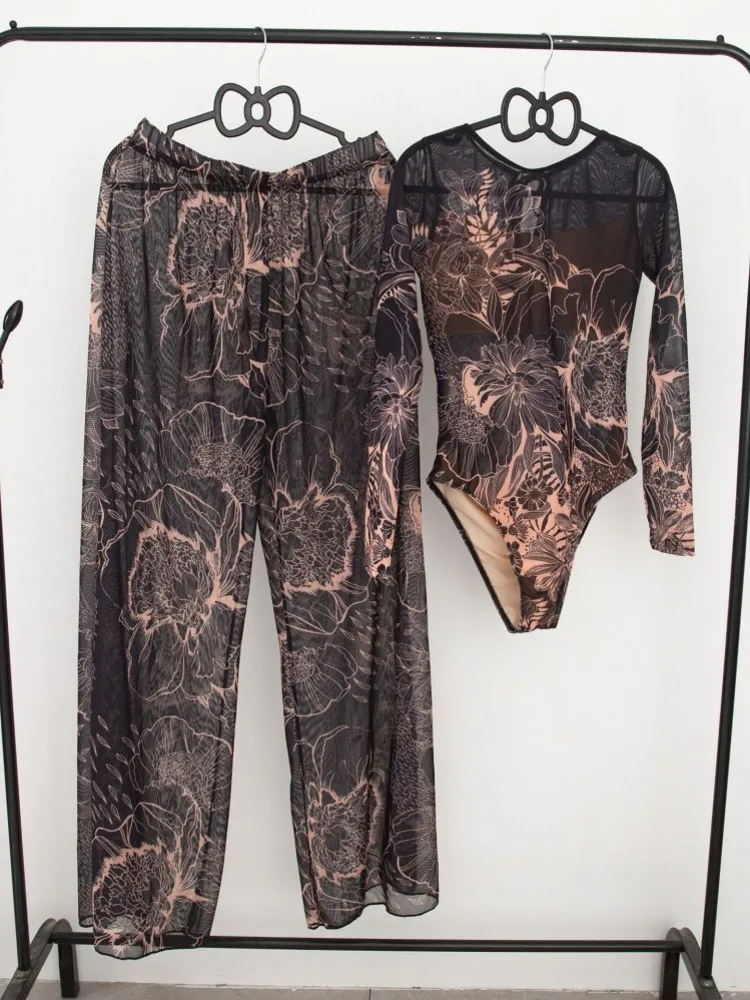 2 Piece Sets Swimwear And Panst Sexy Swimsuit Women Summer Bathing Suit Bikini Set Beach Cover Up Swimming Suit Купальник