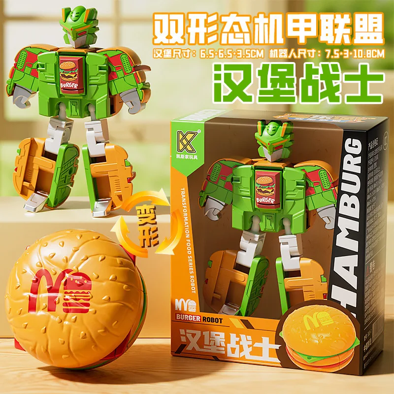 4.5 ''/Trasformazione Giocattoli Anime Figure Giochi Giocattolo Trasformare Gelato Patatine Fritte Burger Robot Regalo Di Compleanno Per Bambini Raccogliere modelli