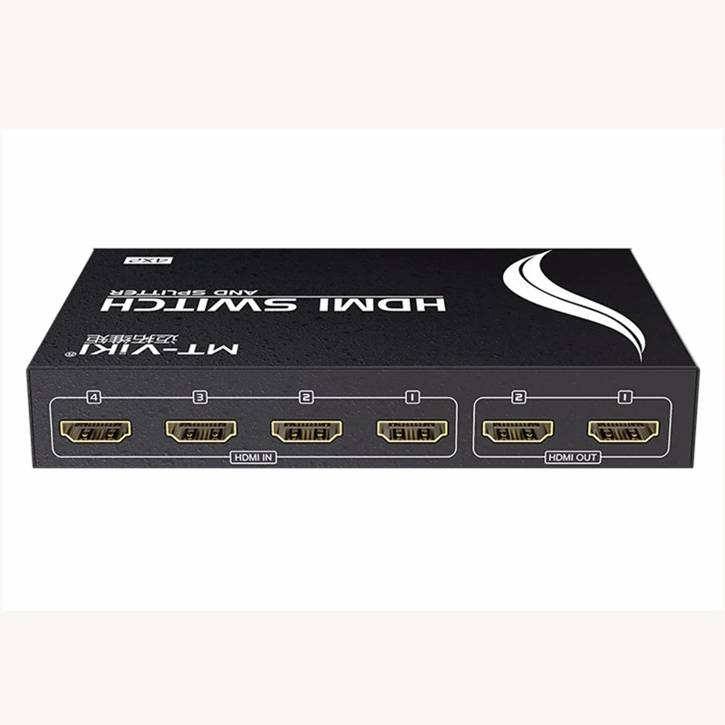 MT-VIKI Factory 4 In 2 Out 4 Input 2 Output HDMI Switch Splitter