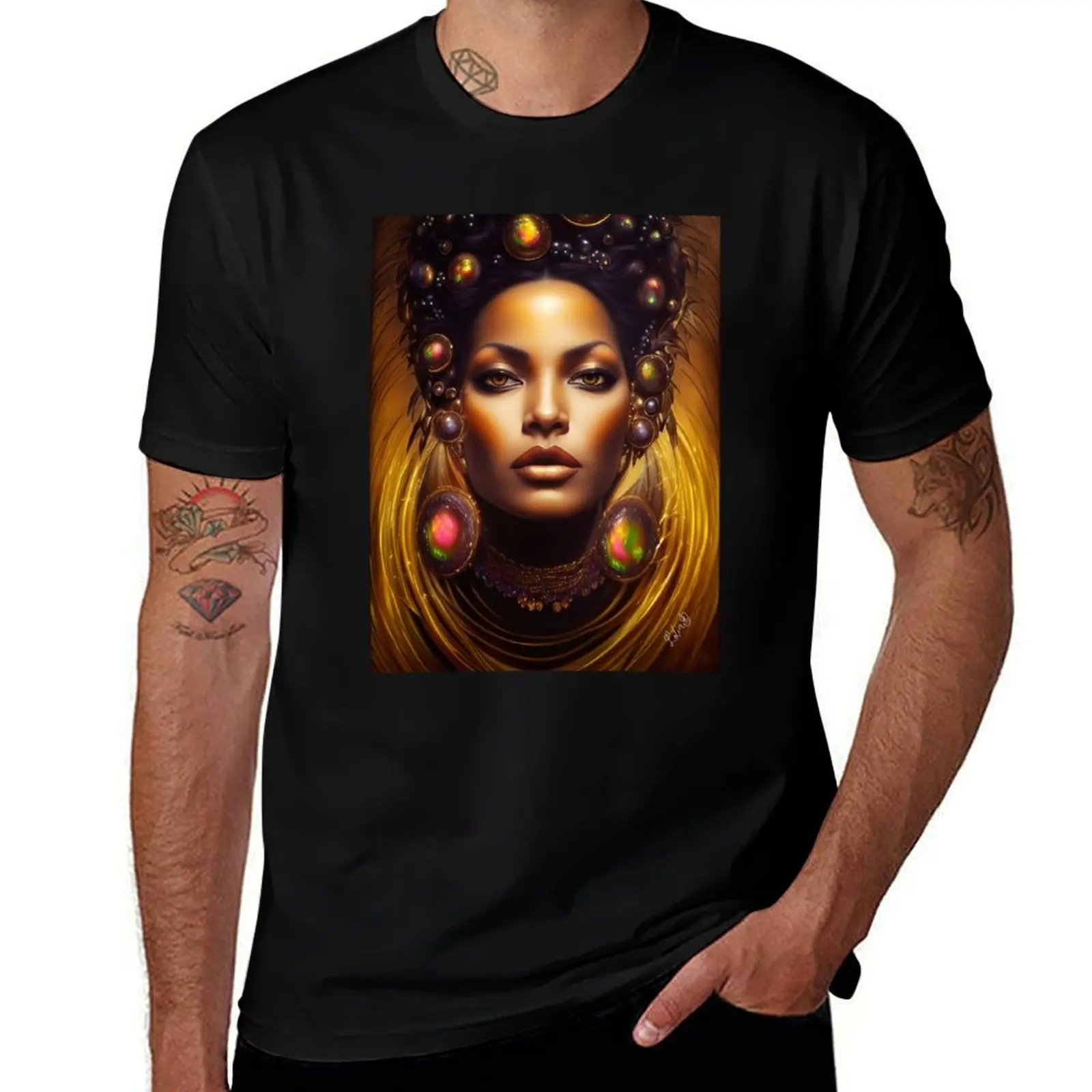 Beauty in Opals T-Shirt Large Size Casual Short Sleeve Top T-Shirt
