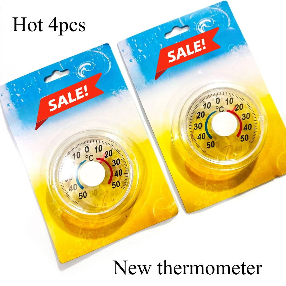 【セール中】デジタル温度計ラウンドプラスチックドアと窓ポインタータイプ屋外冷熱時計グレートディール温度センサー