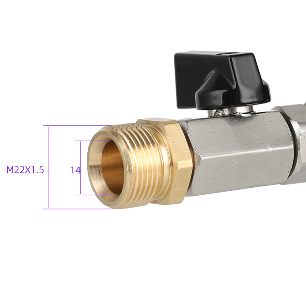 M22 14mm High Pressure Washer Ball Valve Kit 1/4