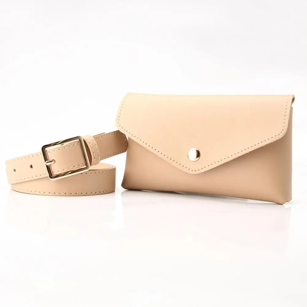 Neue Frauen Taille Taschen PU Leder Fanny Pack Brust Tasche frauen Gürtel Mode Pin Schnalle Dünnen Gürtel Tasche – Detail 12