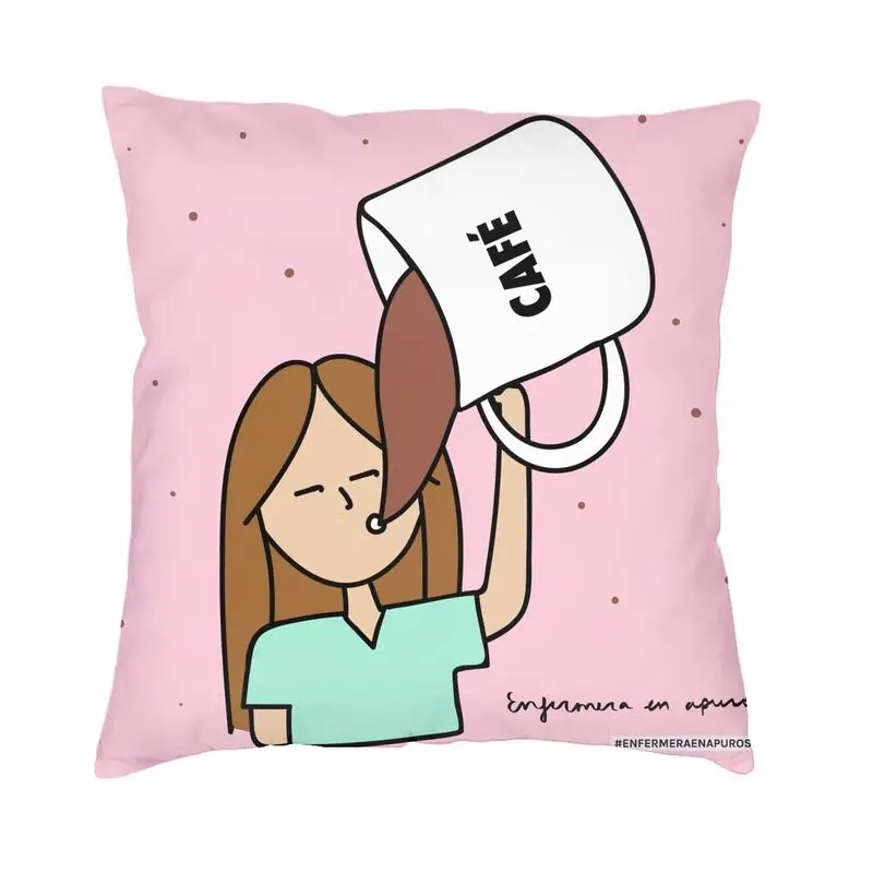 Enfermera En Apuros Doctor Nurse Medical Health Throw Pillow Cover Home Decor Custom Square Cushion Cover 45x45 Pillowcover