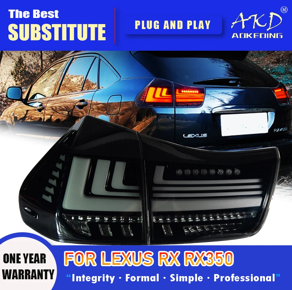 

Задний фонарь AKD для Lexus RX RX350 Светодиодный задний фонарь 2003-2008 RX330 RX300 Задний противотуманный тормозной сигнал поворота Автомобильные аксессуары