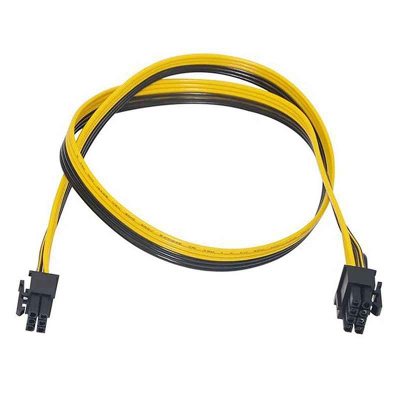 8 Pcs 6 Pin PCI-E To 8 Pin(6+2) PCI-E (Male To Male) GPU Power Cable 50Cm For Image Cards Mining Server Breakout Board