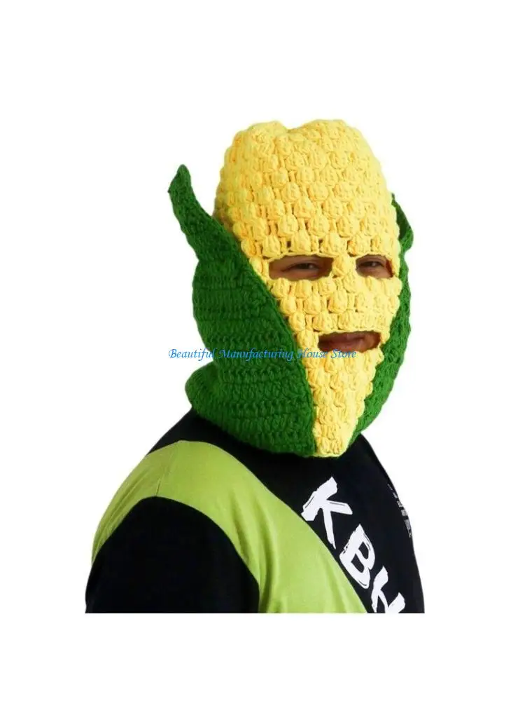 E56A Fun Balaclava Hat Adult Unisex Face Mask Hat Fun Corn Hat for Cosplay Party