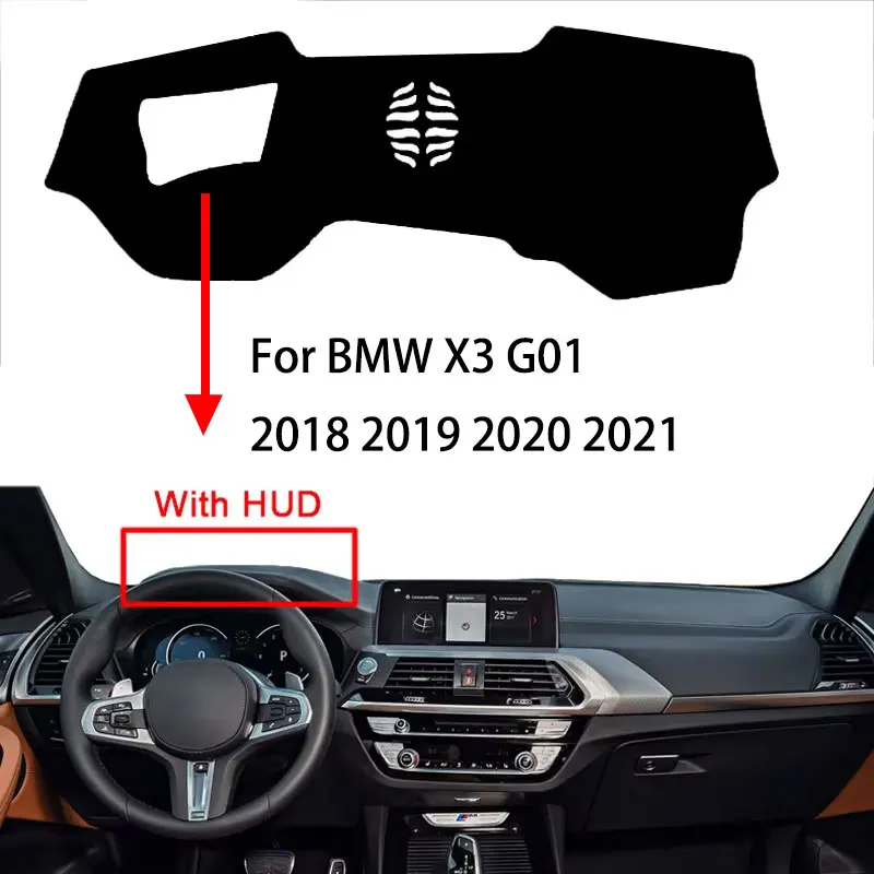 

For BMW X3 G01 2018 2019 2020 2021 Car Dashboard Covers Mat Shade Cushion Pad Carpets Platform Desk Cover Mats Carpets