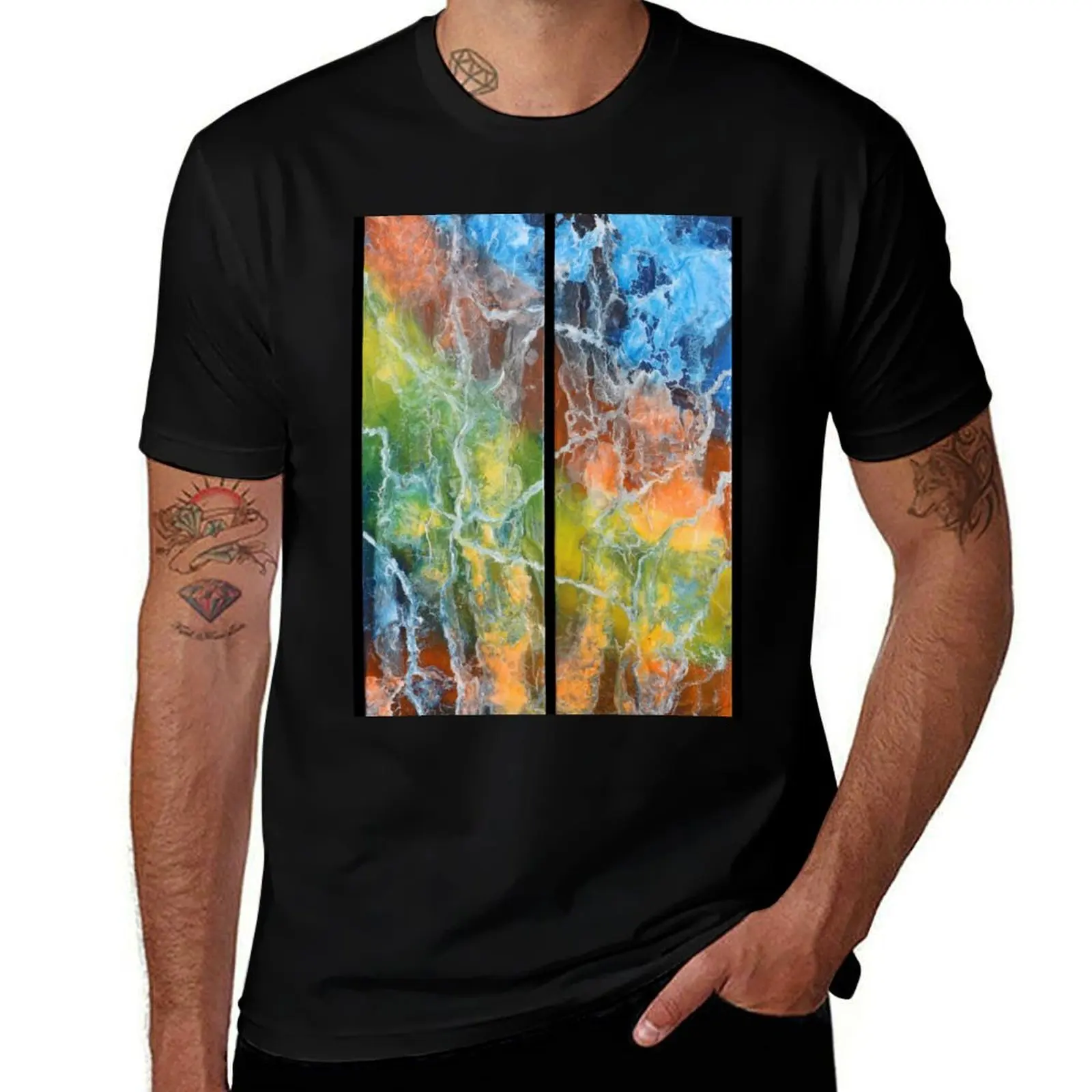 The Soul marshes-Dyptich T-Shirt Light Athletic Short Sleeve Tee Shirt