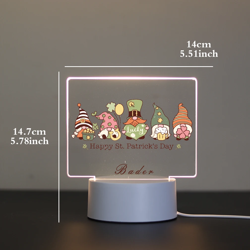 1 color changing LED night light dwarf USB 3D Creative Customized Night Light Sending my best friend and girlfriend
