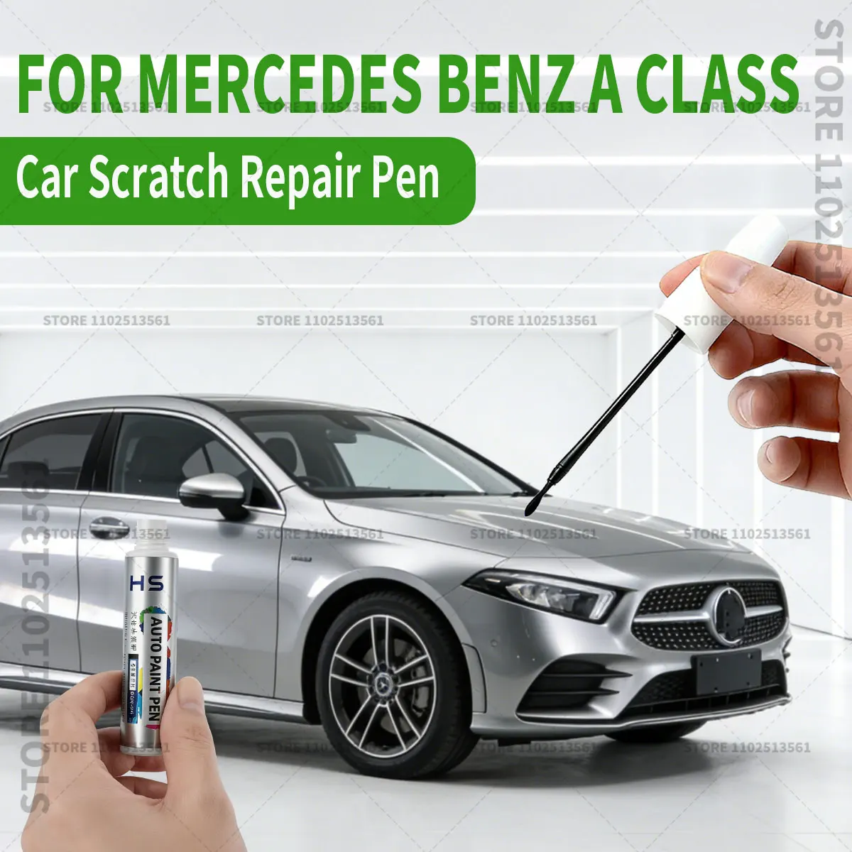 

Car Paint Repair Pen Paint Scratch Repair Accessories Blue 896 White 149 Gold 817 Blue 970 For 1997-2024 Mercedes Benz A Class