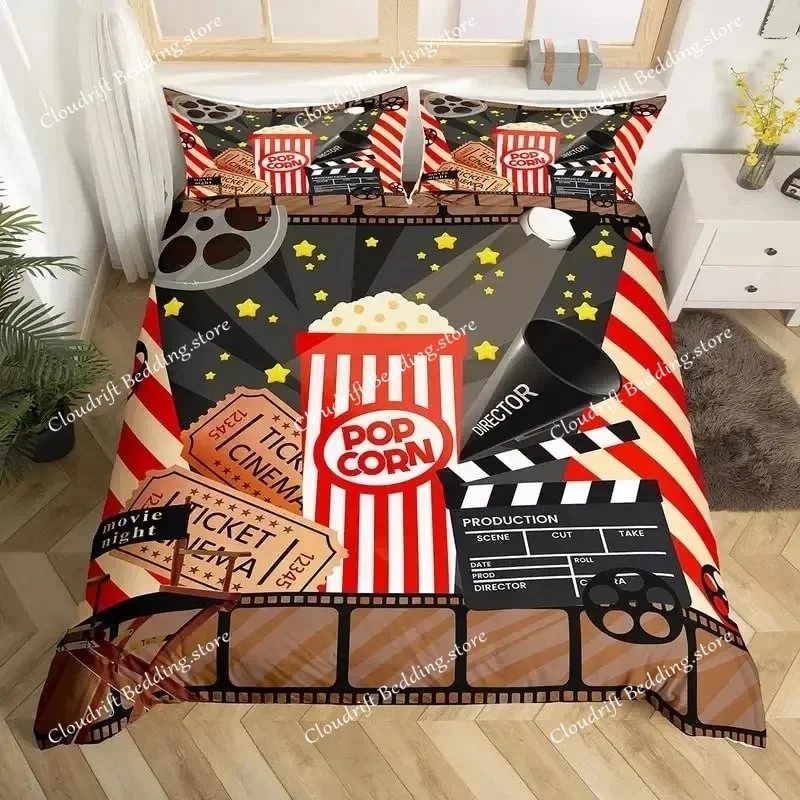 

3D Print Record King Full Duvet Cover Vintage Disc Bedding Set CD Musical Comforter Cover Movie Theme Polyester Quilt Cover