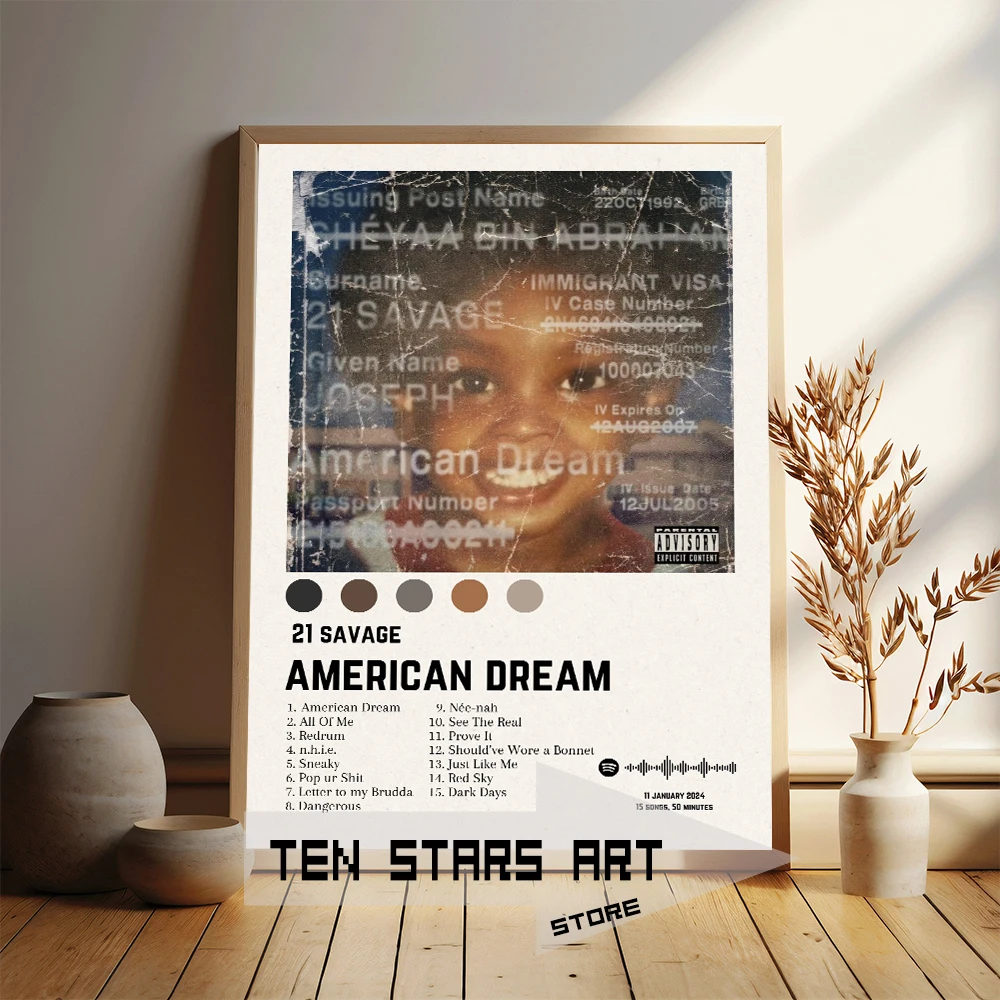 American Dream Music Album Poster Canvas Printing 2024 New Music Album Aesthetic Wall Decor American Dream Pop Song Fans Prints