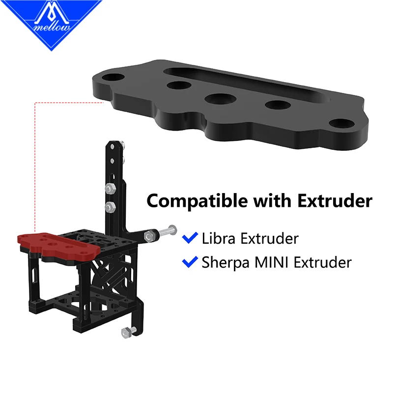 Mellow-piezas de soporte de cabezal de impresión VzBoT para impresora 3D Goliath Crazy Dragon Hotend VZ, extrusora Sherpa Mini Micro 235/330,