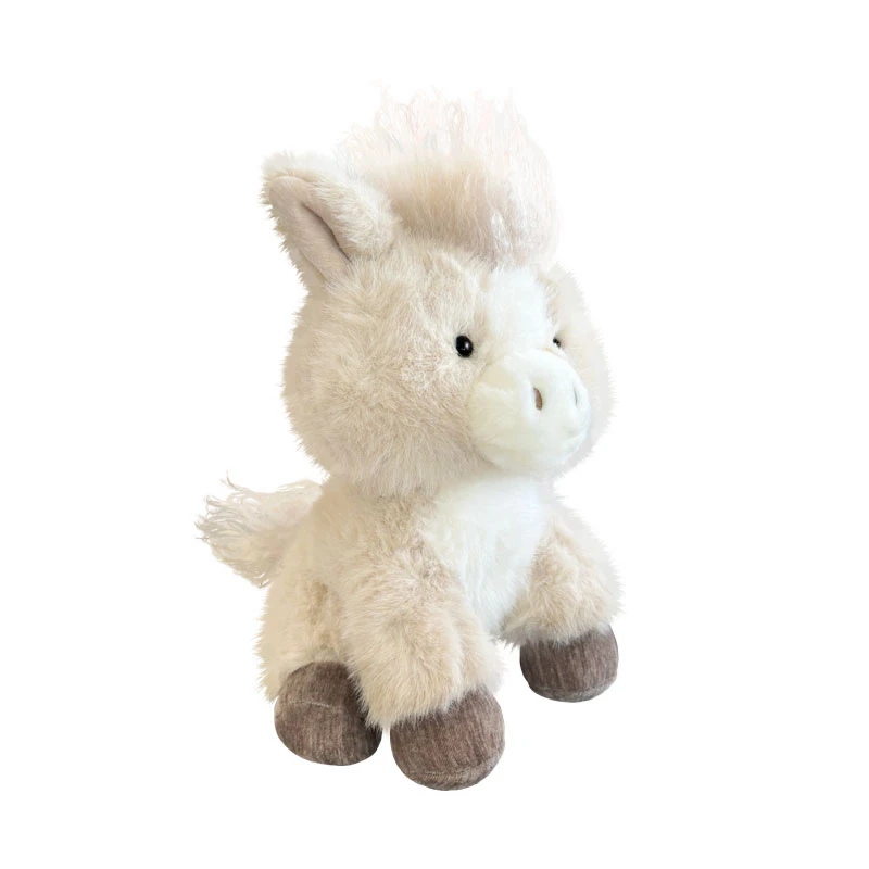 

25cm Lovely Horse Plush Dolls Stuffed Animal Super Realistic Pony Plush Toys Classic Birthday Gift For Children
