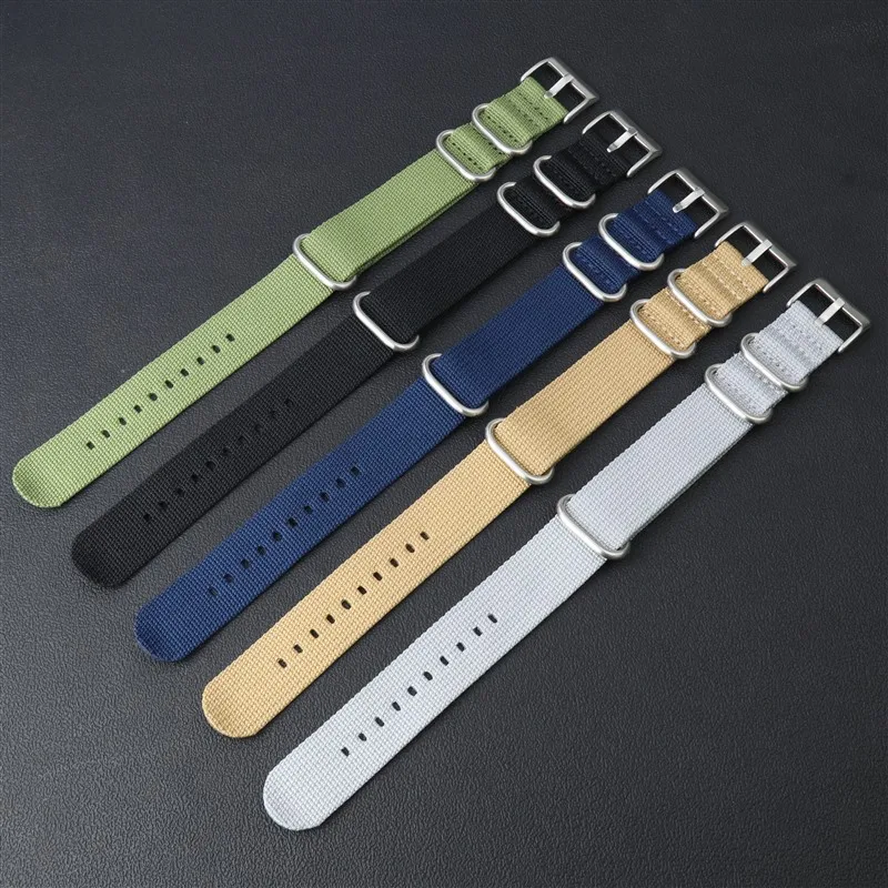2026 New Arrival Watch Belt Thickened High-quality Nylon One-over Strap Braided Bracelet 20mm 22mm