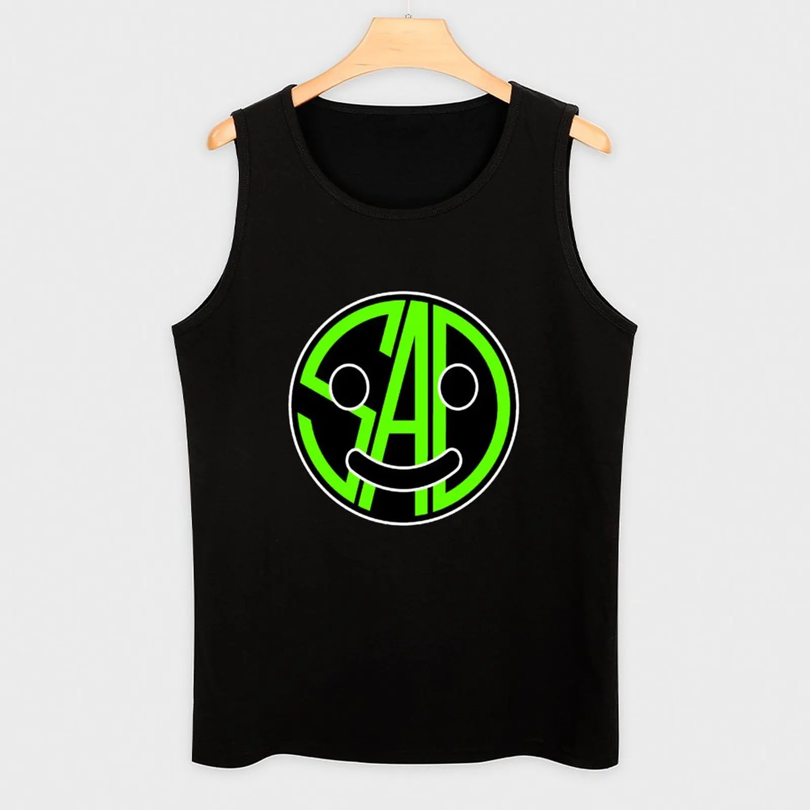 Happy but sad green Tank Top Utility Work Tank Top Durable Casual Sleeveless
