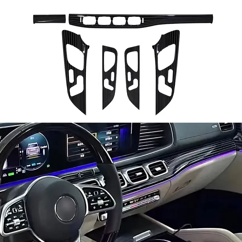 Auto Interior Piano Paint Style Panel Car Door Dashboard Decorative Trim for GLE GLS W167