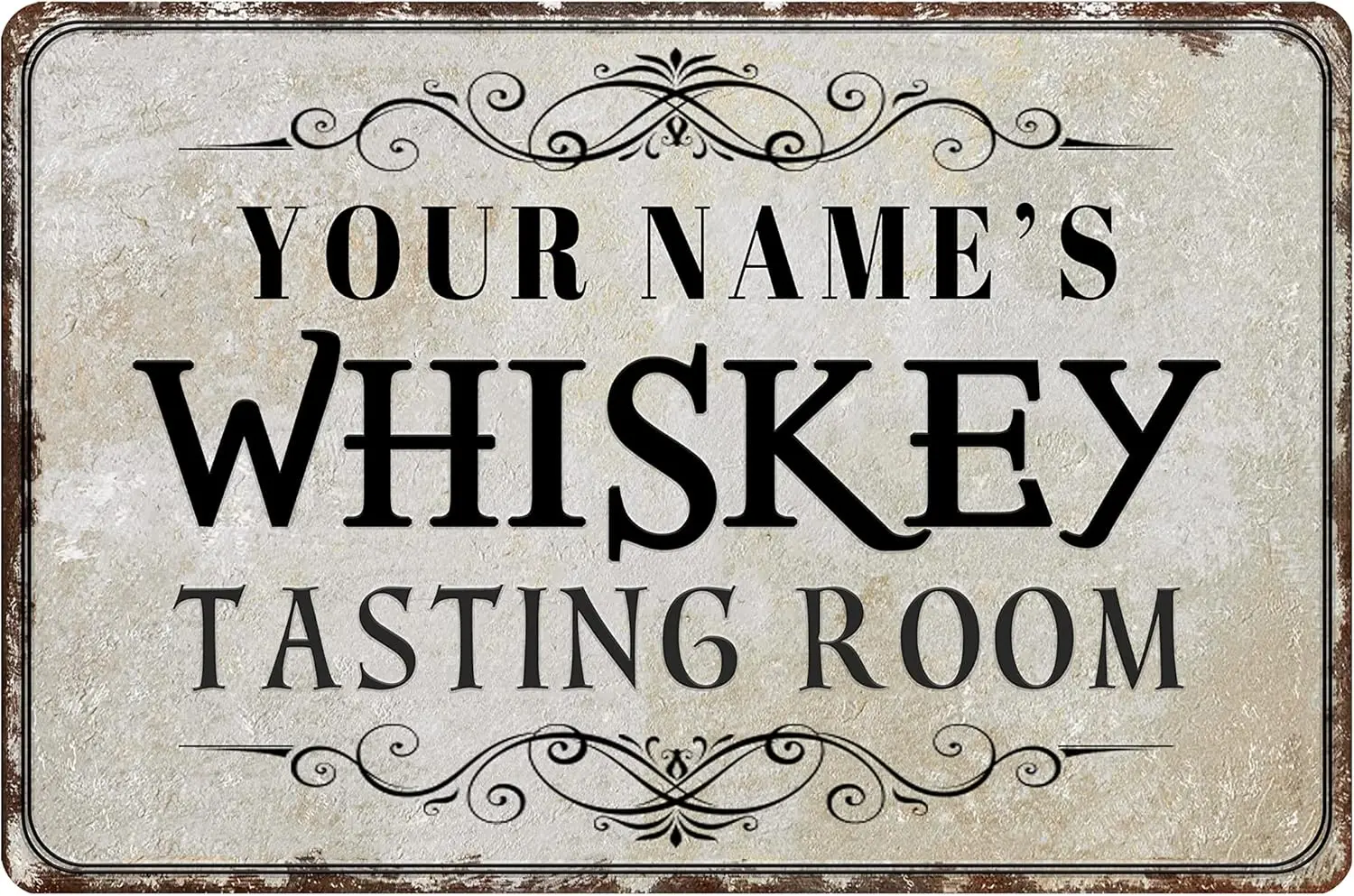 Custom Whiskey Tasting Room Sign Tin Sign Personalized Name Aluminum Sign Retro Wall Decor-aluminum