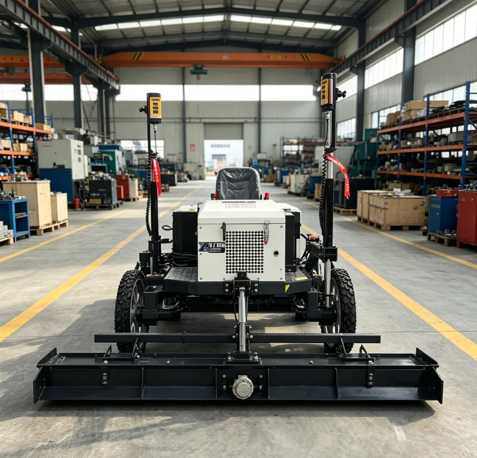 Walk Behind Concrete Laser Screed Vibratory Leveler Engine Power for Cement Floor Finishing