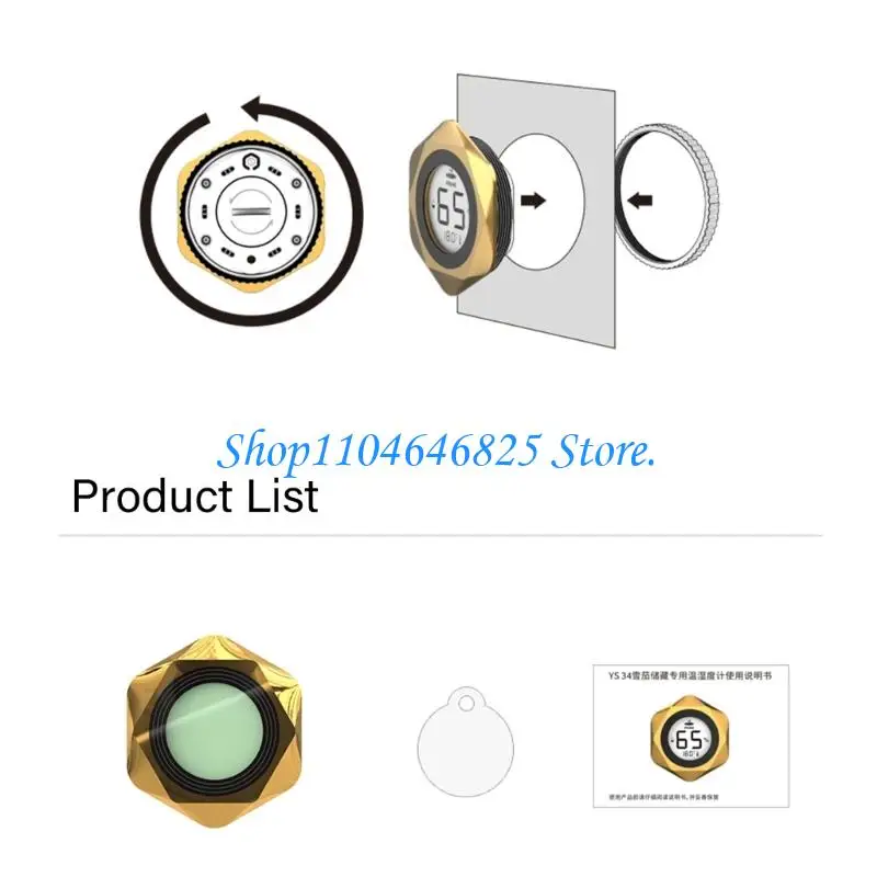 Electronic Hygrometer Thermometers For Humidors Design With Ventilation Holes