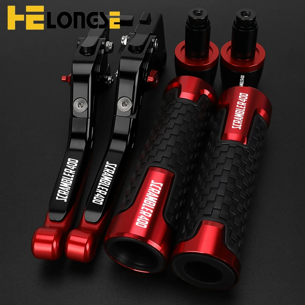 

For DUCATI SCRAMBLER400 SCRAMBLER 400 2015 2016 2017 2018 2019 Motorcycle Adjustable Brake Clutch Levers Handlebar Grips Ends