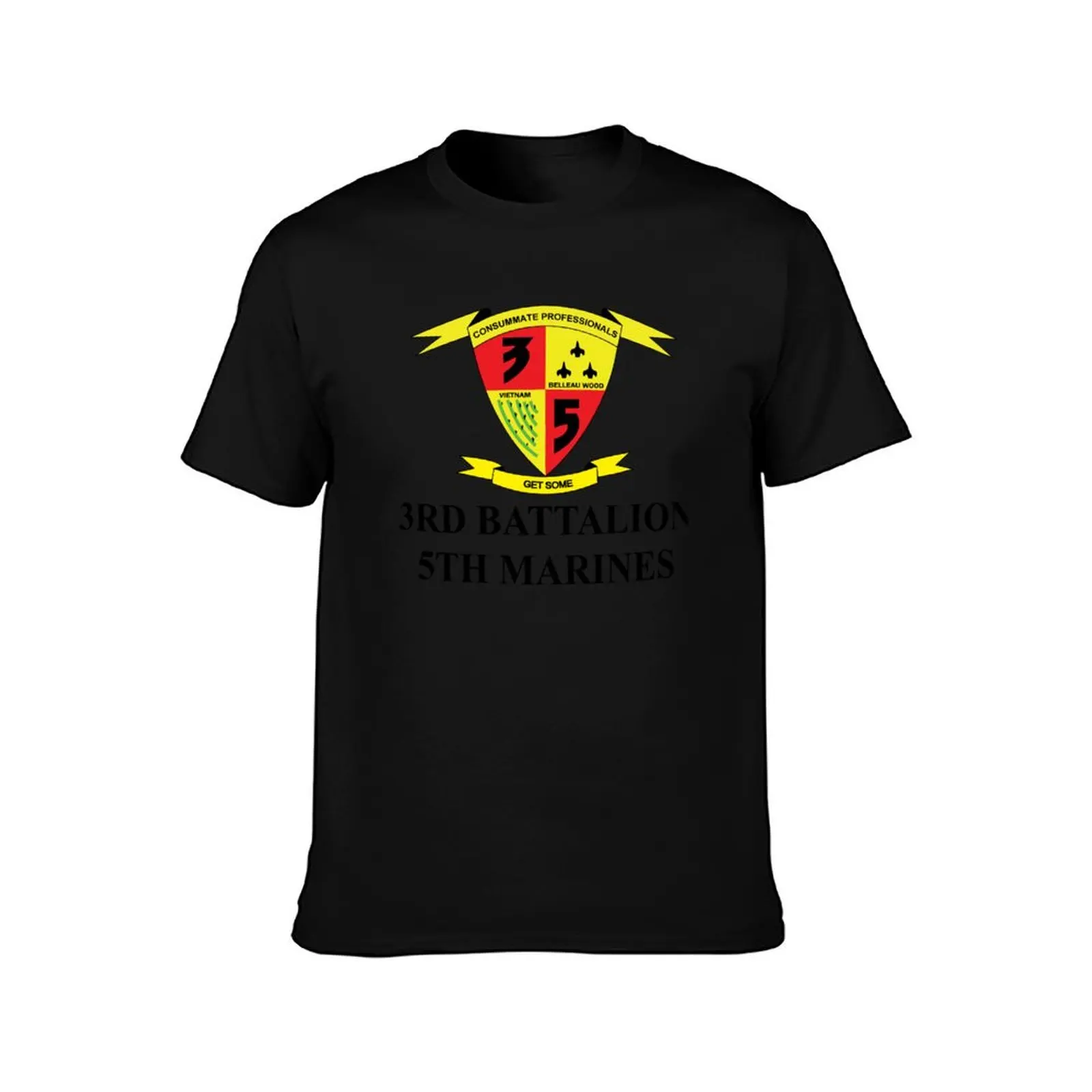 3rd Battalion 5th Marines Full Color Veteran T-Shirt Comfortable Basic Crew Neck Tee T-Shirt