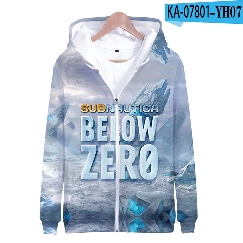 Hoodies Subnautica Below Zero Game 3D Print Zipper Sweatshirts Boys Girls Sweatshirts Children's Fashion Oversize Hoodie Coat