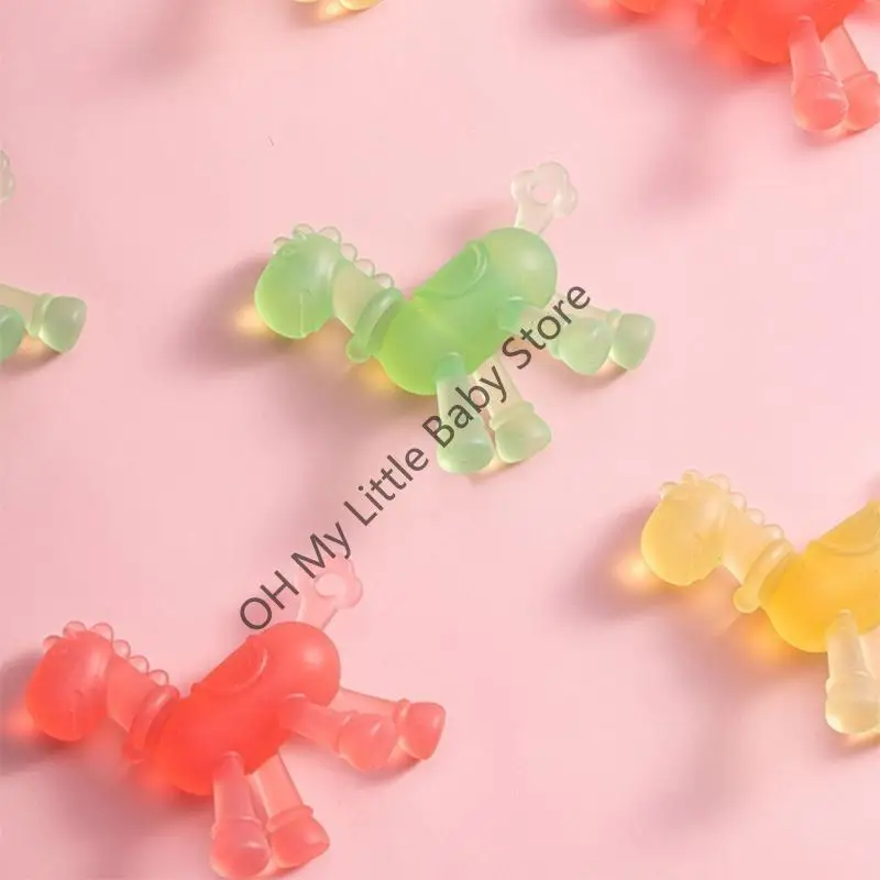 

M76C детский прорезыватель для новорожденных, жевательная игрушка, форма лошади, прорезыватель, образовательная сенсорная