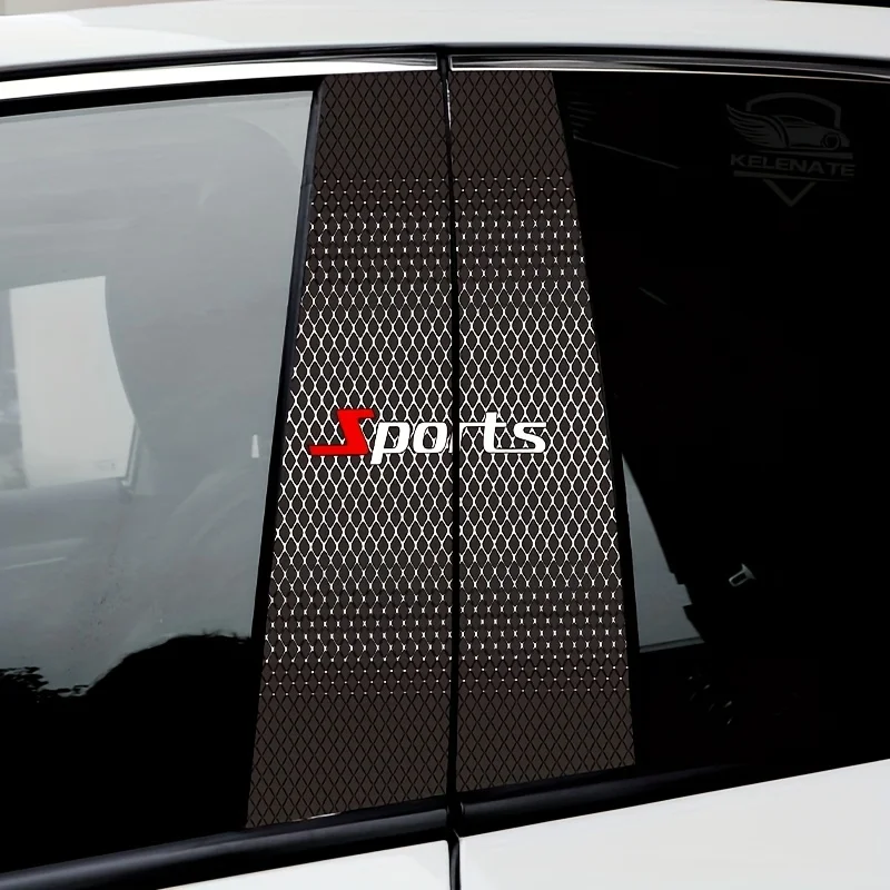 

Car Decal 2 Pieces Sports Stripe Car B-pillar Sticker - Scratch Resistant PET Material, Self-Adhesive Suitable for Plastic