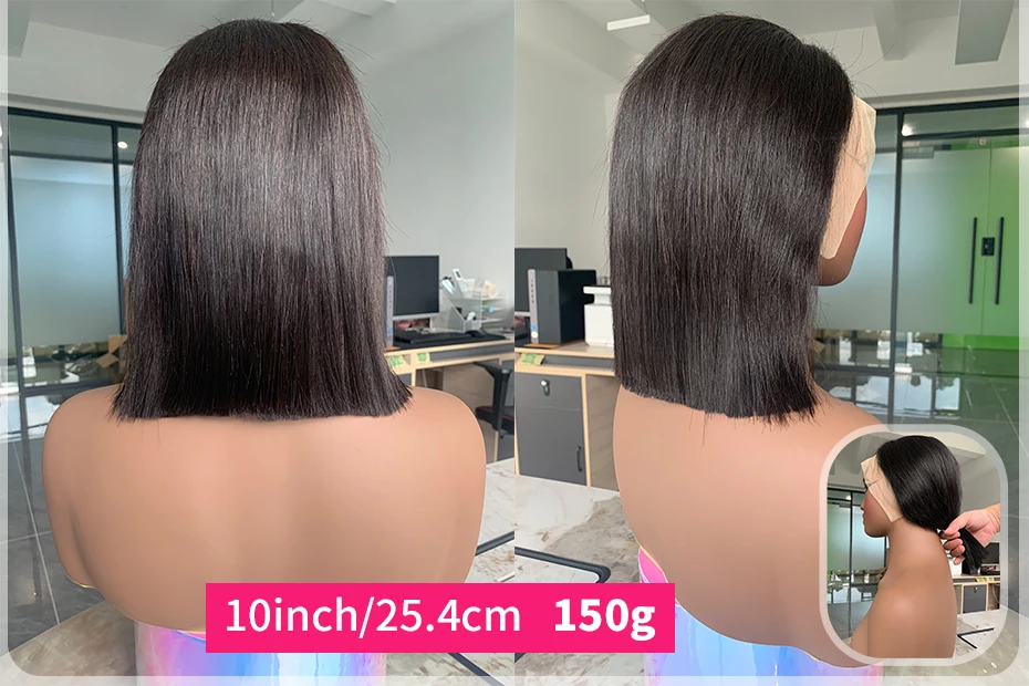 5x5 2x6 Fertig zum Anbringen, kleberlose Perücke, Super Double Drawn, 13x4 13x6 transparente Lace-Frontal-Bob-Perücken, 100% Echthaar, rohes vietnamesisches Haar – Detail 27